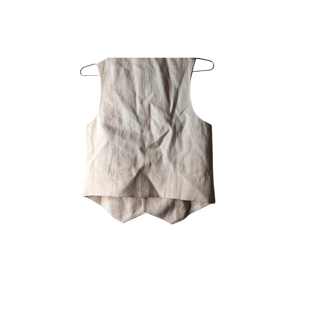 New with Tags A.L.C. Maxwell Linen Blend Vest Ivory Size 2 Button Front Top - Picture 4 of 13